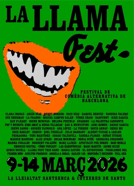 Cartel de La Llama Fest 2026 con todos los nombres