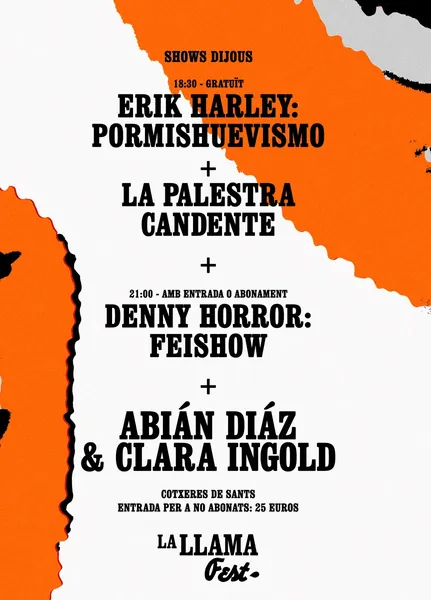 Cartel de los shows de noche de 2026: Jueves 12 de marzo